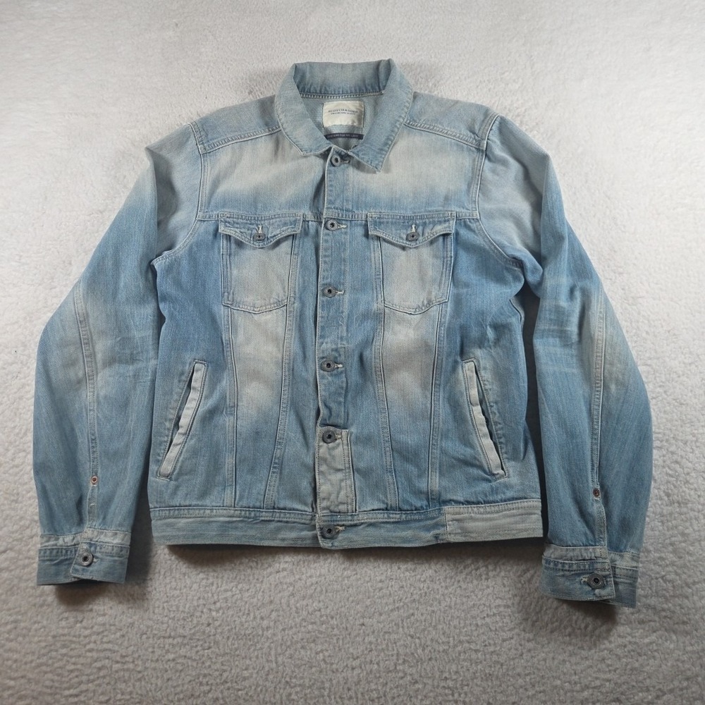 Scotch & Soda Denim Jacket Womens XL Stone Washed Blue